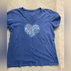 Life Is Good blue Women's Crusher Tee size L